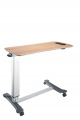 Adjustable wooden overbed table