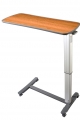 Adjustable wooden overbed table